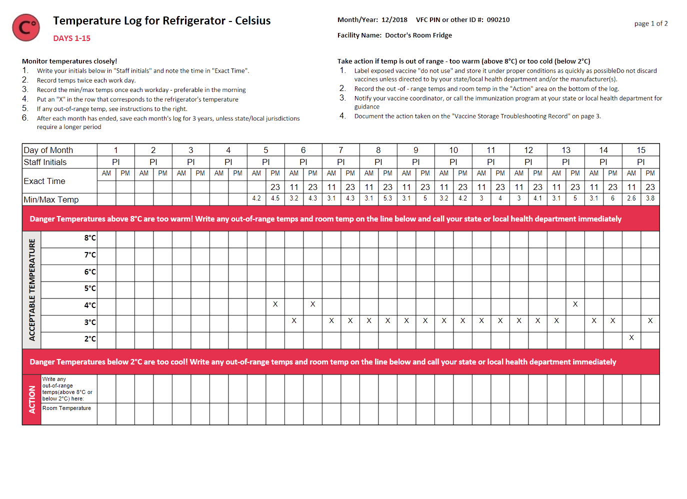 Temperature Log